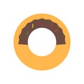 Doughnut icon vector sign and symbol isolated on white background, Doughnut logo concept Royalty Free Stock Photo