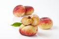 Doughnut peaches, sliced Royalty Free Stock Photo