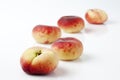 Doughnut peaches, white background Royalty Free Stock Photo