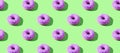 Doughnut seamless pattern. Bright color. Tasty unhealthy food