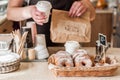 Doughnut Store Counter Royalty Free Stock Photo