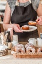 Doughnut Store Counter Royalty Free Stock Photo