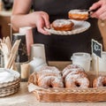 Doughnut Store Counter Royalty Free Stock Photo