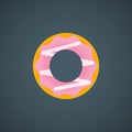 Doughnut. Vector illustration decorative design