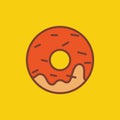 Doughnut. Vector illustration decorative design