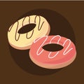 Doughnut. Vector illustration decorative design