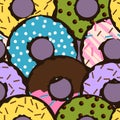 Seamless Colorful Doughnuts