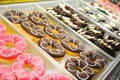 Doughnuts on the shelf Royalty Free Stock Photo