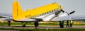 Douglas C-47B Skytrain with 9Q-CUK markings and Valentuna Aviators livery.