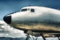 Douglas DC-7 Cockpit. Vintage Filtered