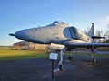 Douglas A-4 Skyhawk fighter jet in museum