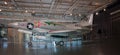Douglas A-4 USN 142833/AK-512 fighter jet on displaeyd inside the USS Intrepid Museum. New York City. USA Royalty Free Stock Photo