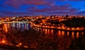 Douro river night view in Porto Royalty Free Stock Photo
