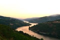 Douro river valley on sunset