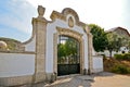 Douro Valley: Historic archway in front of a vineyard near Pinhao, Portugal