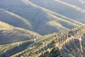 Douro Valley, Portugal. Top view of river, and the vineyards are on a hills. Summer day in terraced vineyards. Concept for travel Royalty Free Stock Photo