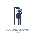 Dousing Shower icon. Trendy flat vector Dousing Shower icon on w Royalty Free Stock Photo