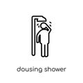 Dousing Shower icon. Trendy modern flat linear vector Dousing Sh Royalty Free Stock Photo