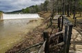 Douthat Lake Upper Dam at High Water - 3 Royalty Free Stock Photo