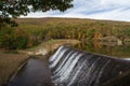 Douthat Lake Upper Dam and Spillway Royalty Free Stock Photo