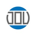 DOV letter logo design on white background. DOV creative initials circle logo concept. Royalty Free Stock Photo