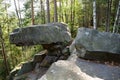 Dovbush Rocks in the forest near Yaremche city, Ukraine