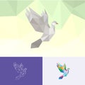 DOVE BIRD LOW POLY POLYGONAL