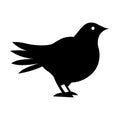 Dove black vector icon on white background