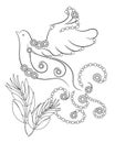 Dove coloring page.