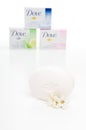 Dove cream beauty bar soaps Royalty Free Stock Photo