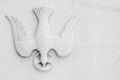 Dove Pentacost Religious Symbol on White Background Royalty Free Stock Photo