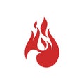 The dove and the flame of fire are symbols of God`s Holy Spirit, peace and humility. Royalty Free Stock Photo