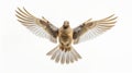 Realistic Photo Of Flying Mourning Dove On White Background Royalty Free Stock Photo
