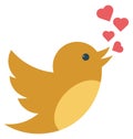 Dove, heart Vector Icon editable