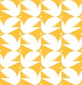 Dove holding star. Vector seamless pattern with white pigeons