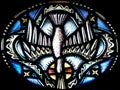 The Dove (holy spirit) in stained glass Royalty Free Stock Photo