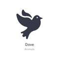 dove icon. isolated dove icon vector illustration from animals collection. editable sing symbol can be use for web site and mobile Royalty Free Stock Photo