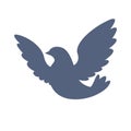 Dove icon. Pigeon silhouette.