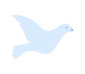 Dove isolated bird. Symbol of hope and freedom. Christianity icon