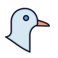 Dove Isolated Vector icon that can be easily modified or edited Royalty Free Stock Photo