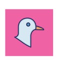 Dove Isolated Vector icon that can be easily modified or edited Royalty Free Stock Photo