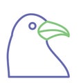 Dove Isolated Vector icon that can be easily modified or edited Royalty Free Stock Photo