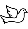 Dove Isolated Vector Icon which can easily modify or edit Royalty Free Stock Photo