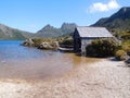 Dove Lake Boatshed, Tasmania Royalty Free Stock Photo