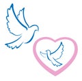 Dove love symbol Royalty Free Stock Photo