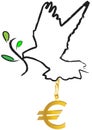 Dove with olive branch euro crisis