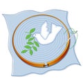Dove of Peace Embroidery Royalty Free Stock Photo