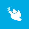 Dove of peace icon. Flying bird. Peace concept. Free Flying symbol. Vector simple icon for presentation, training, design, web. Ca