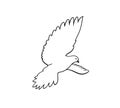 Dove of peace icon. Flying bird. Peace concept. Line Royalty Free Stock Photo