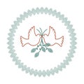 Dove of peace Laural Leaf Royalty Free Stock Photo